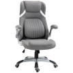 Chaise de bureau Norvik inclinable ergonomique tissu respirant gris