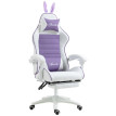 Lumot Chaise gaming inclinable avec repose pieds et support lombaire violet
