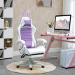 Lumot Chaise gaming inclinable avec repose pieds et support lombaire violet