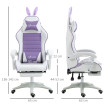 Lumot Chaise gaming inclinable avec repose pieds et support lombaire violet