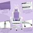 Lumot Chaise gaming inclinable avec repose pieds et support lombaire violet