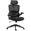 Chaise de Bureau Ylinen Ergonomique Réglable avec Support Lombaire Noir