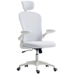 Terys Chaise de Bureau Maille Ergonomique Appuie tête Réglable Blanc