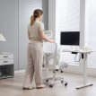 Terys Chaise de Bureau Maille Ergonomique Appuie tête Réglable Blanc