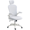 Terys Chaise de Bureau Maille Ergonomique Appuie tête Réglable Blanc