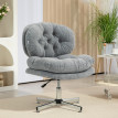 Chaise de bureau Calroa confortable pivotante réglable Gris