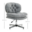 Chaise de bureau Calroa confortable pivotante réglable Gris