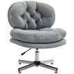 Chaise de bureau Calroa confortable pivotante réglable Gris