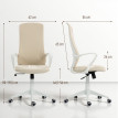 Chaise de bureau Estvin pivotante réglable avec accoudoirs beige