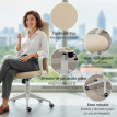 Chaise de bureau Estvin pivotante réglable avec accoudoirs beige