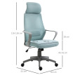 Chaise de Bureau Ergonomique Inclinable Réglable Erlena Bleu