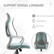 Chaise de Bureau Ergonomique Inclinable Réglable Erlena Bleu