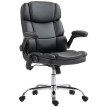 Erlora fauteuil de bureau massant chauffant avec accoudoirs rabattables noir