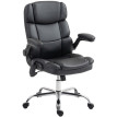 Erlora fauteuil de bureau massant chauffant avec accoudoirs rabattables noir