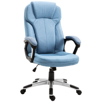 Chaise de bureau Berolis ergonomique pivotante réglable bleu clair