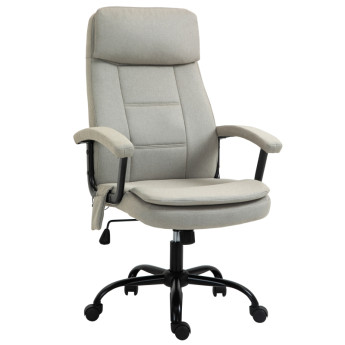 Chaise de bureau Felilara massante ergonomique massage lombaire beige