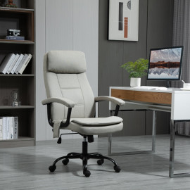 Chaise de bureau Felilara massante ergonomique massage lombaire beige
