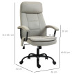 Chaise de bureau Felilara massante ergonomique massage lombaire beige
