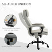 Chaise de bureau Felilara massante ergonomique massage lombaire beige