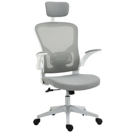 Chaise de bureau Ralo ergonomique basculante support lombaire gris