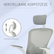 Chaise de bureau Ralo ergonomique basculante support lombaire gris