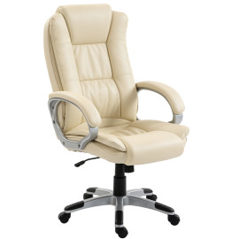 Fauteuil de bureau Isos pivotant ergonomique cuir PU noir