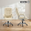 Fauteuil de bureau Isos pivotant ergonomique cuir PU noir