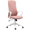 Chaise de bureau Helrio ergonomique pivotante inclinable rose