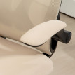 Dorenis Chaise de bureau ergonomique accoudoirs rabattables beige