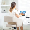 Chaise de Bureau Emilel Pivotante Velours Réglable Crème