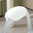 Chaise de Bureau Rivvay Ergonomique avec Accoudoirs Dossier Rembourré Blanc