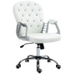 Chaise de Bureau Rivvay Ergonomique avec Accoudoirs Dossier Rembourré Blanc