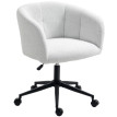 Chaise de bureau Alren fauteuil pivotant rembourré crème noir