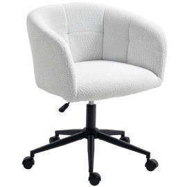 Chaise de bureau Alren fauteuil pivotant rembourré crème noir