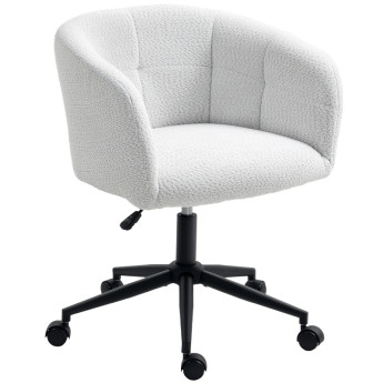 Chaise de bureau Alren fauteuil pivotant rembourré crème noir