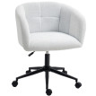 Chaise de bureau Alren fauteuil pivotant rembourré crème noir