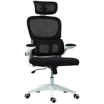 Jarorine Chaise de bureau ergonomique pivotante réglable noir
