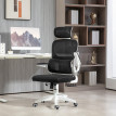 Jarorine Chaise de bureau ergonomique pivotante réglable noir