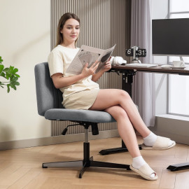 Chaise de Bureau Oraian pivotante basculante siège large gris