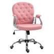 Chaise de Bureau Falveier ergonomique pivotante similicuir rose