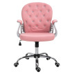 Chaise de Bureau Falveier ergonomique pivotante similicuir rose