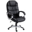 Torum Chaise de Bureau Ergonomique Pivotante Cuir PU Noir