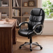 Torum Chaise de Bureau Ergonomique Pivotante Cuir PU Noir