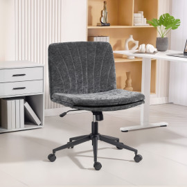 Chaise de bureau Felrio assise large pivotante réglable gris