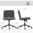 Chaise de bureau Felrio assise large pivotante réglable gris