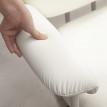Palanot Chaise de bureau réglable pivotante à roulettes en simili cuir Blanc