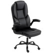 Camine Chaise de bureau pivotante basculante accoudoirs relevables noir