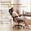 Camine Chaise de bureau pivotante basculante accoudoirs relevables noir