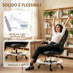 Camine Chaise de bureau pivotante basculante accoudoirs relevables noir