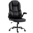 Camine Chaise de bureau pivotante basculante accoudoirs relevables noir